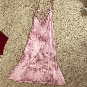 Light pink tye dye dress